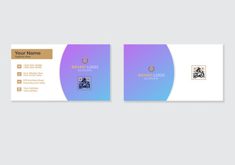 Modern business card template with professional layout editable corporate design