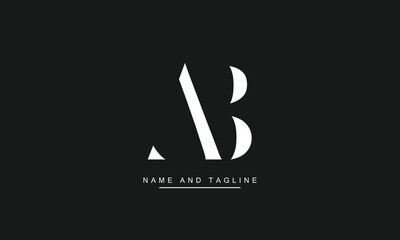 AB, BA Abstract Letters Logo Monogram