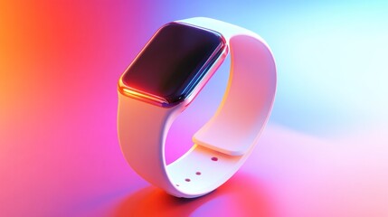 Modern smartwatch with vibrant lighting