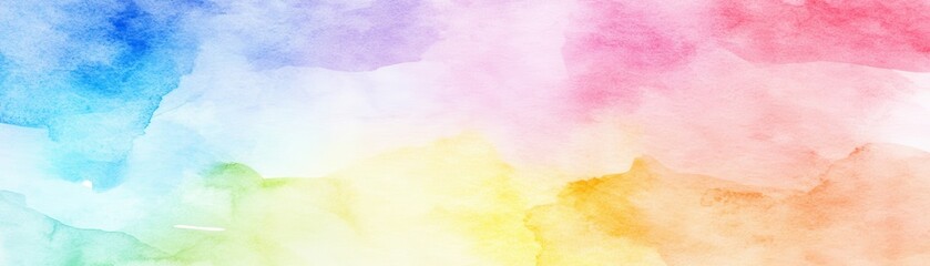 Fototapeta premium A vibrant watercolor background with a blend of pastel colors, creating a soothing and artistic atmosphere.