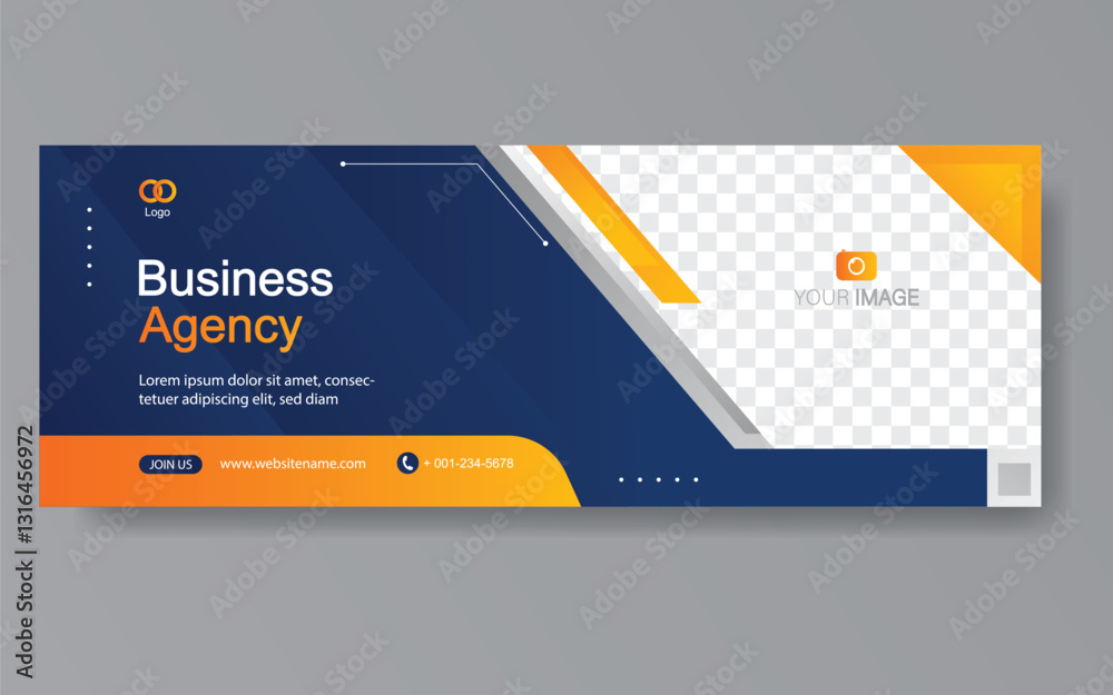 Wall mural vector abstract design web banner template. web design elements - header design. abstract geometric 