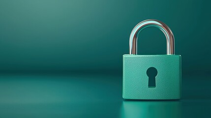 A close-up of a green padlock against a simple background, symbolizing security and protection.