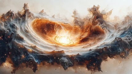 galaxy core spiral design vibrant style illustration art and core concept