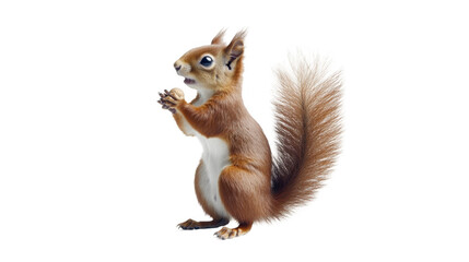 Obraz premium Cute Squirrel Eating Nut