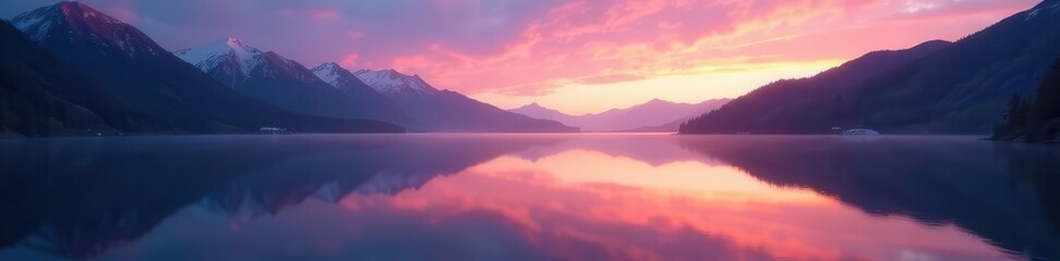 Fototapeta premium Pre-dawn light paints the Irish lake with soft hues , serene, calm, water