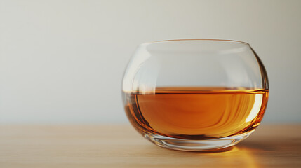Amber liquid in a clear glass on wooden tabletop bar life drink brown still photo drink liquor golden