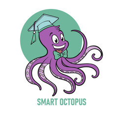 Vector Illustration mascot octopus logo concept.
