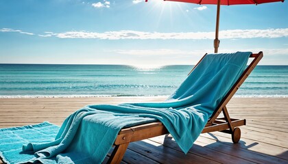Soft beach towel for sunbathing