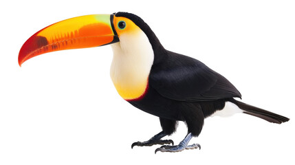 Naklejka premium Vibrant Toucan Bird with Large Beak