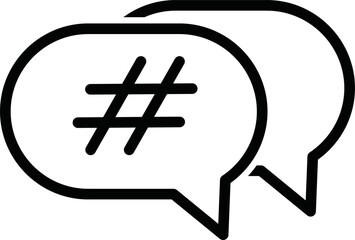 hashtag icon vector