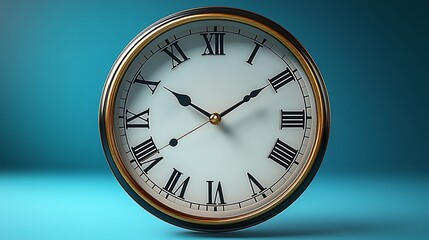 Vintage clock isolated on white background