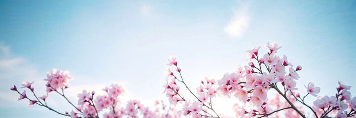 dreamy background of spring blossom tree