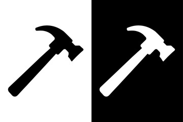 Toolbox Hammer Silhouette Clean Vector for Mechanic & Handyman Themes.