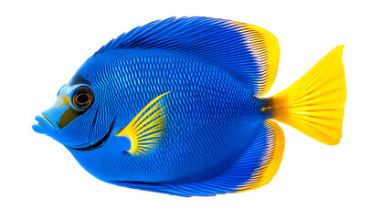 Naklejka premium Vibrant Blue and Yellow Fish