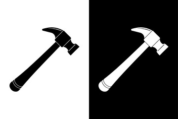 Toolbox Hammer Silhouette Clean Vector for Mechanic & Handyman Themes.