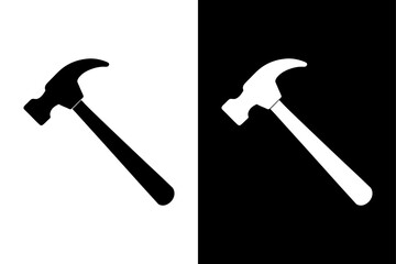 Toolbox Hammer Silhouette Clean Vector for Mechanic & Handyman Themes.