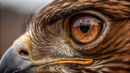 close up of an eye of a bird