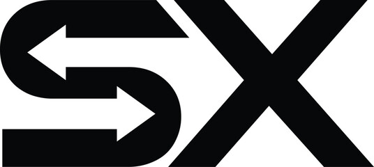letter s two arrow recycle or exchange logo with vector file.