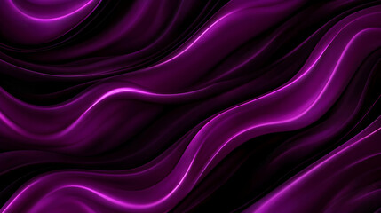 Fototapeta premium Abstract Purple Waves: 3D Rendered Background of Flowing, Glowing Curves and Deep Shadows, Elegant Design for Digital Art and Visuals.