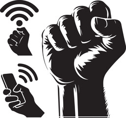 Fist of protest vector illustration