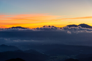 美ヶ原高原から日の出