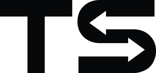 Obraz premium letter s two arrow recycle or exchange logo with vector file.