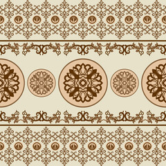 Classic Damask Seamless Pattern abstract background with vintage elements