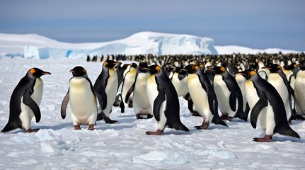 Obraz premium King Penguin Colony in Antarctica Stunning Wildlife Photo