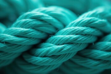 Intricate twist of soft teal yarn, close-up texture , soft, blue, knitting