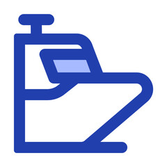 front  cruise ship blue style