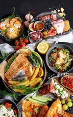 Mediterranean dishes concept.