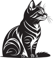 Fototapeta premium a vector silhouette-image of a cat graphics icon (17).eps