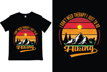 Hiking T shirt Design
