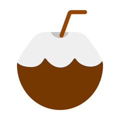 coconut drink flat style