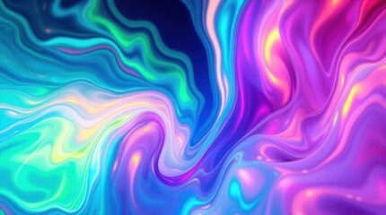 Obraz premium Abstract Liquid Swirls with Vibrant Colors for Modern Background Design