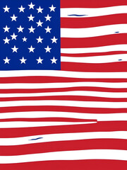 Fototapeta premium USA flag in style vector