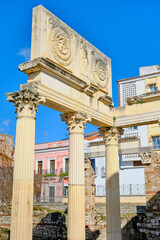 Ruins of the Roman Forum in M&eacute;rida, Extremadura, Spain