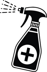 Disinfection spray icon isolated on white background. Vector