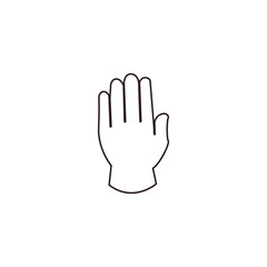 Obraz premium raised hand palm vector illustration