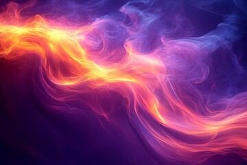 Obraz premium Vibrant swirls of orange and purple hues create a mesmerizing abstract design