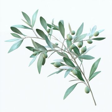 recommend clip art: Olive branch with vibrant green leaves and olives