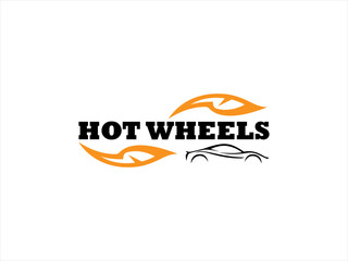 Stylish Hot Wheels logo design for a car brand.This is a simple, clean vector graphic logo for a car brand, likely Hot Wheels.