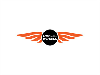 Stylish Hot Wheels logo design for a car brand.This is a simple, clean vector graphic logo for a car brand, likely Hot Wheels.