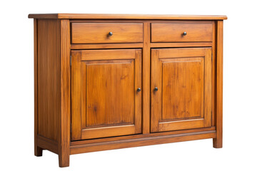 old retro wooden cabinet isolated on white or transparent background