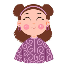 Cute kid purple illustration