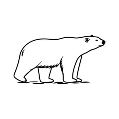 Fototapeta premium a vector silhouette image of a polar bear icon (10).eps