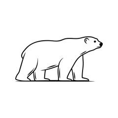 a vector silhouette image of a polar bear icon (14).eps