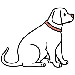 Adorable Outline Drawing of a Dog in a Cute Pose