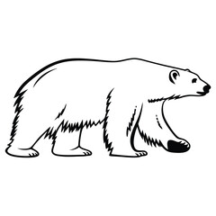 Fototapeta premium a vector silhouette image of a polar bear icon (17).eps