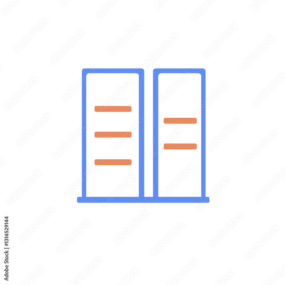 Aufkleber organized data efficiently stored in a simple, clean, and accessible digital filing system with a mi